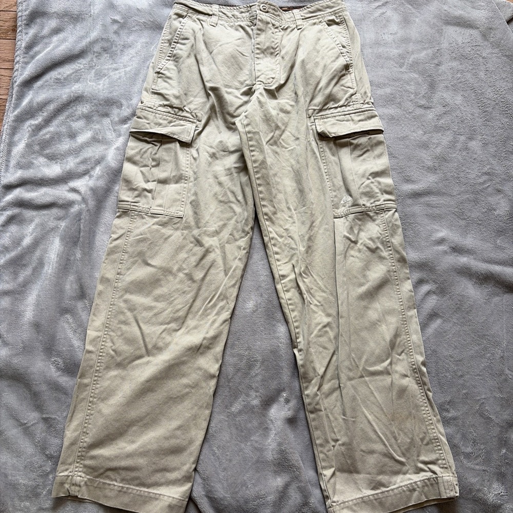 NIKE ACG Mens Beige Khaki Cargo Pants Size 32x32 Y2K Baggy Skater Vintage Wide